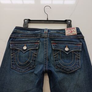 True Religion Straight Leg Jeans Dark Blue Women’s Size 30